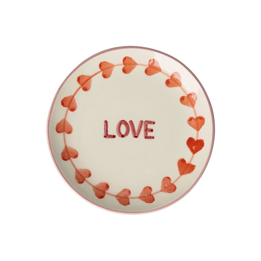 RICE Hand-Painted Teller 15 cm, Love