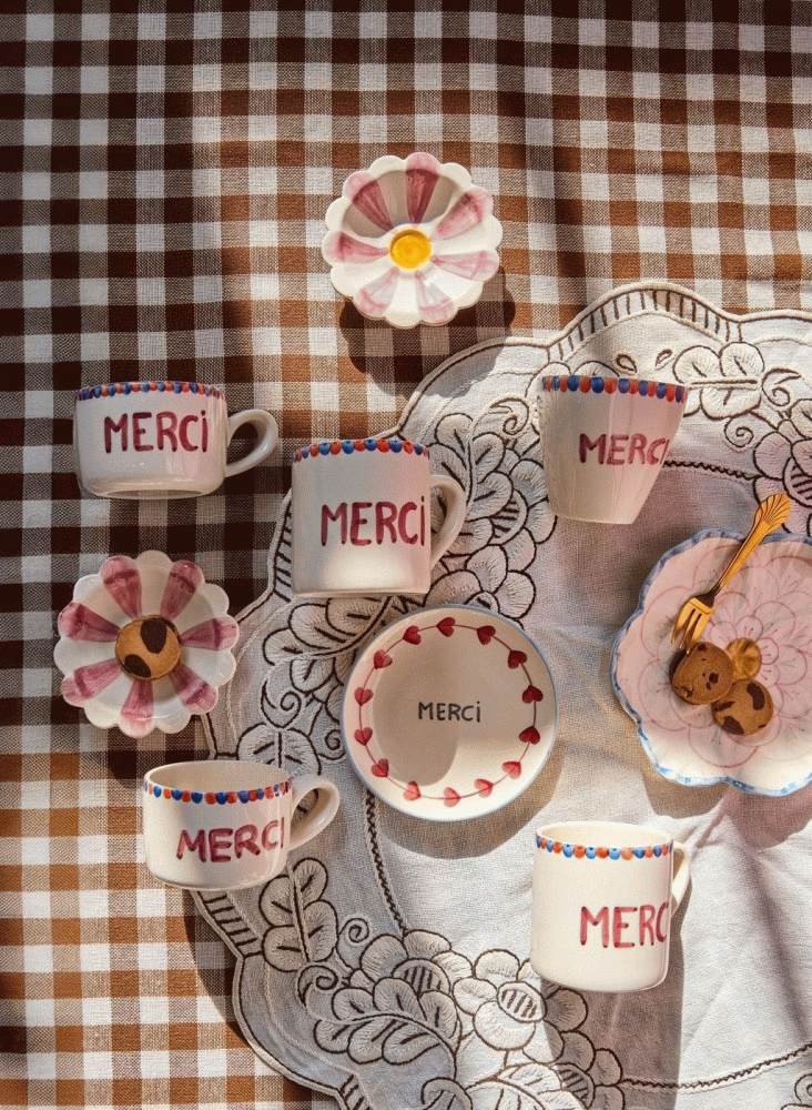 RICE Hand-Painted Teller 15 cm, Danke