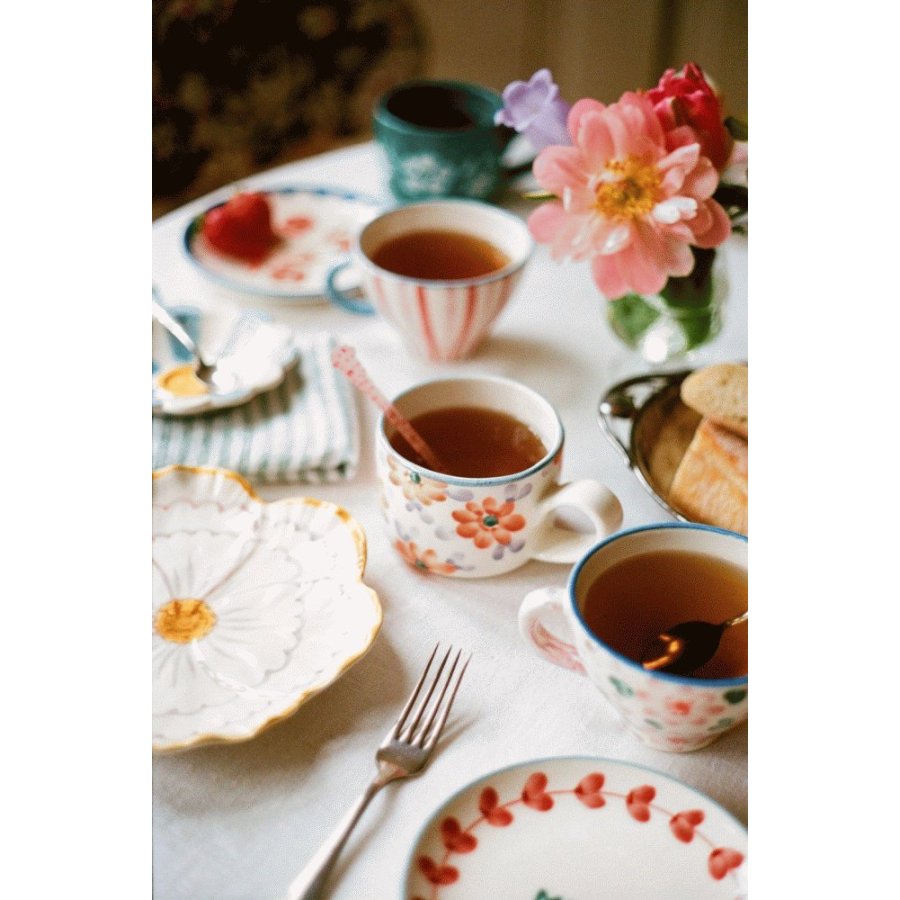 RICE Hand-Painted Cappuccinotasse 20 cl, Orange