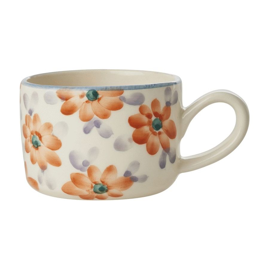 RICE Hand-Painted Cappuccinotasse 20 cl, Orange