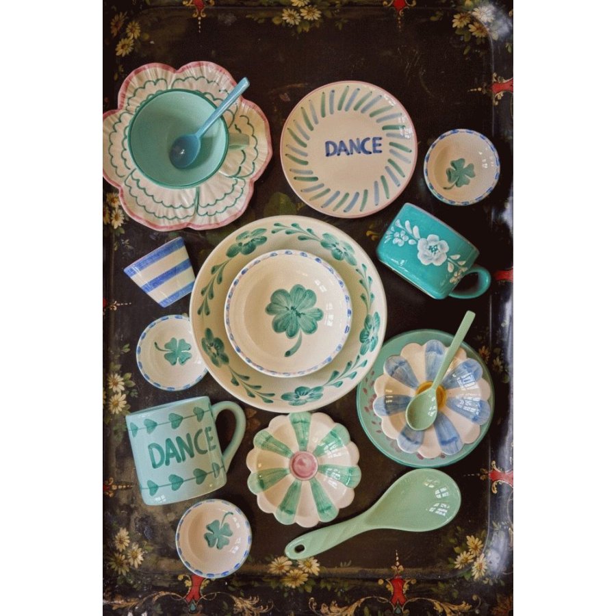 RICE Hand-Painted Cappuccinotasse 20 cl, White Flower Vine