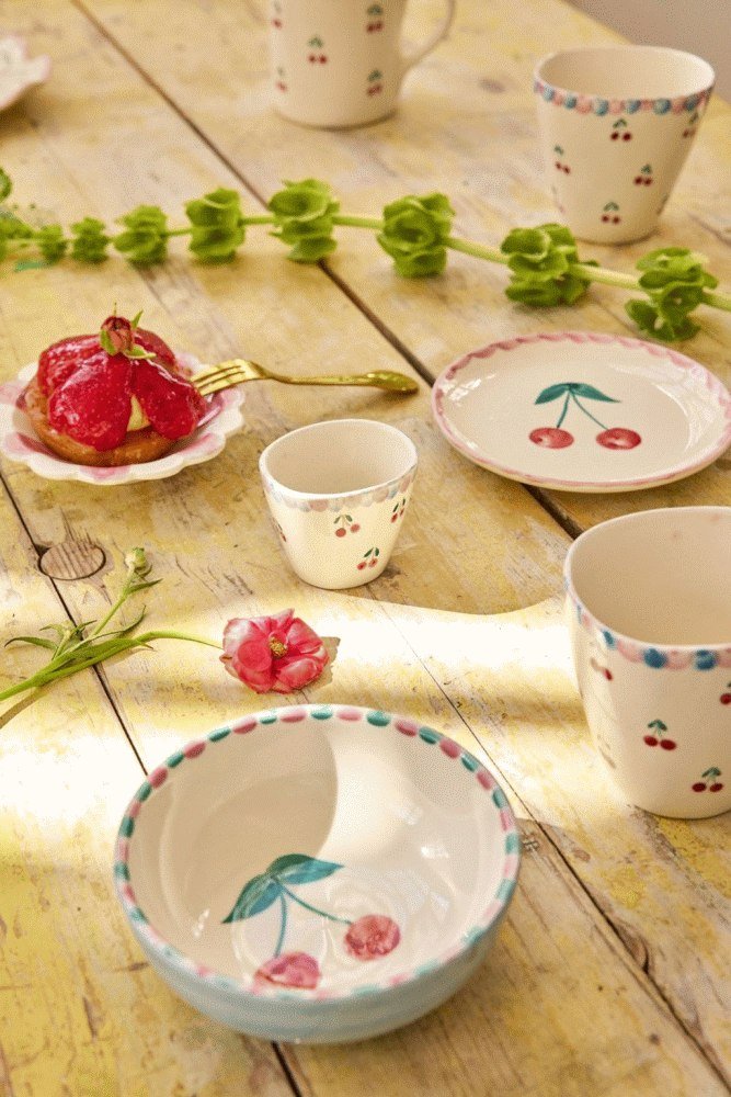 RICE Hand-Painted Espressotasse 7 cl, Cherries