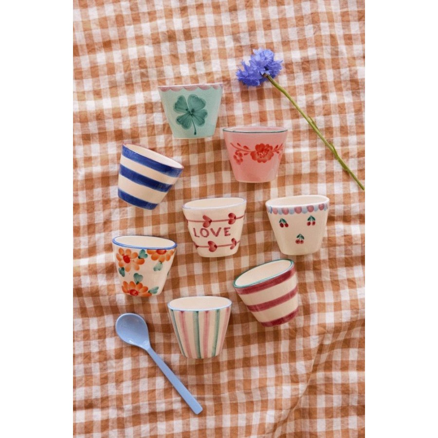 RICE Hand-Painted Espressotasse 7 cl, Orange