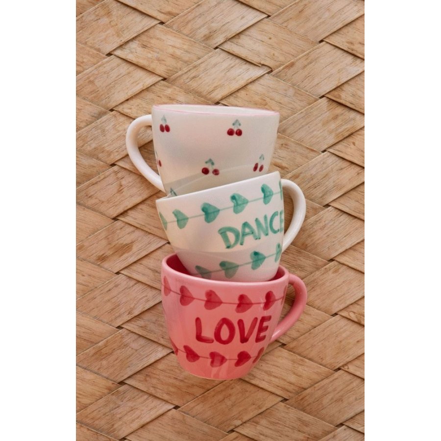 RICE Hand-Painted Becher 42 cl, Cream