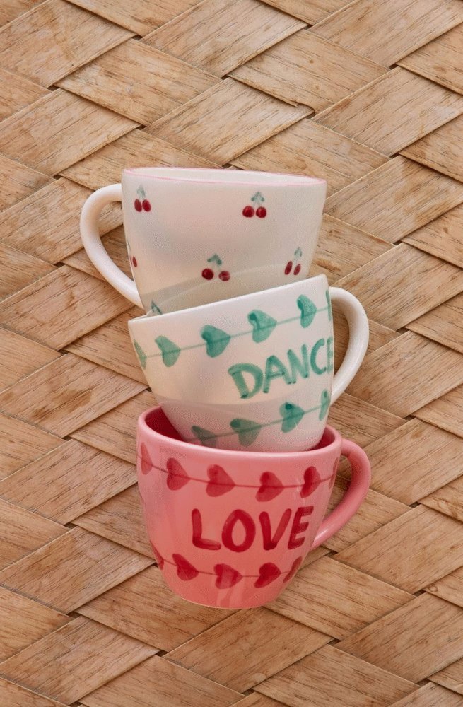 RICE Hand-Painted Becher 42 cl, Pink