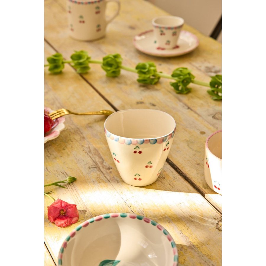 RICE Hand-Painted Krus 30 cl, Cherries