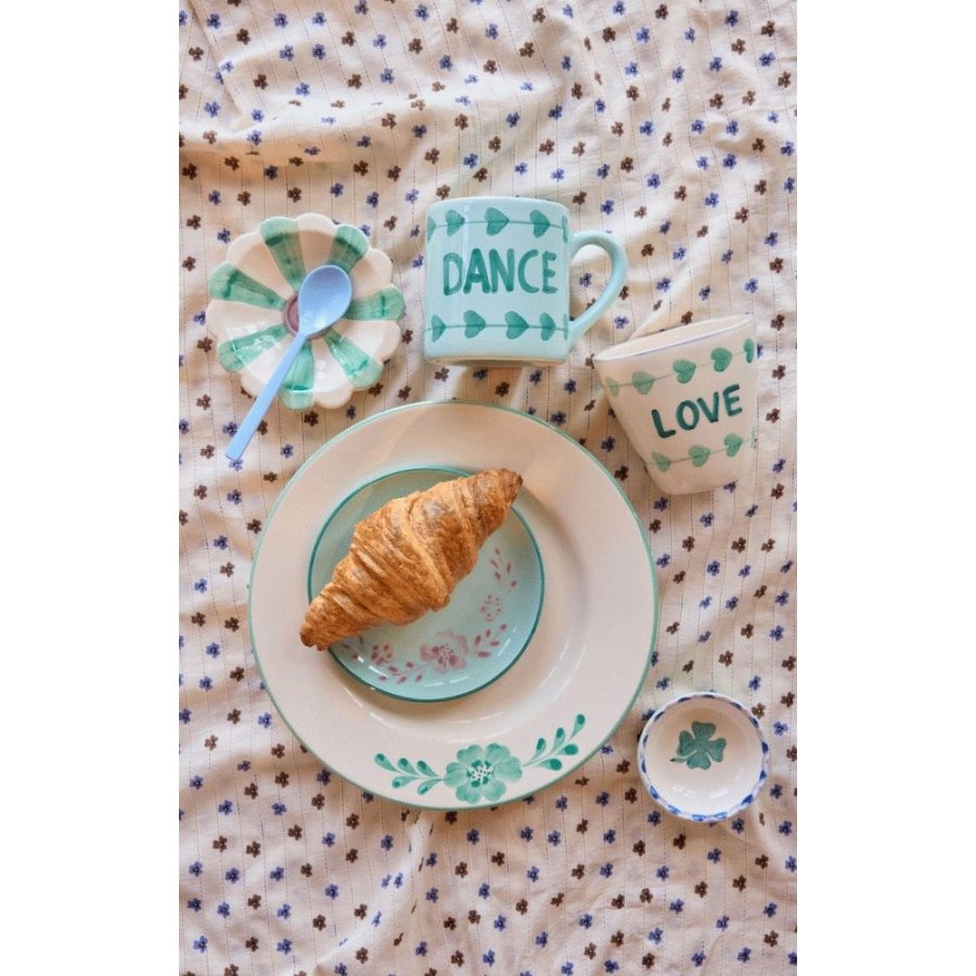 RICE Hand-Painted Becher 30 cl, Green Love