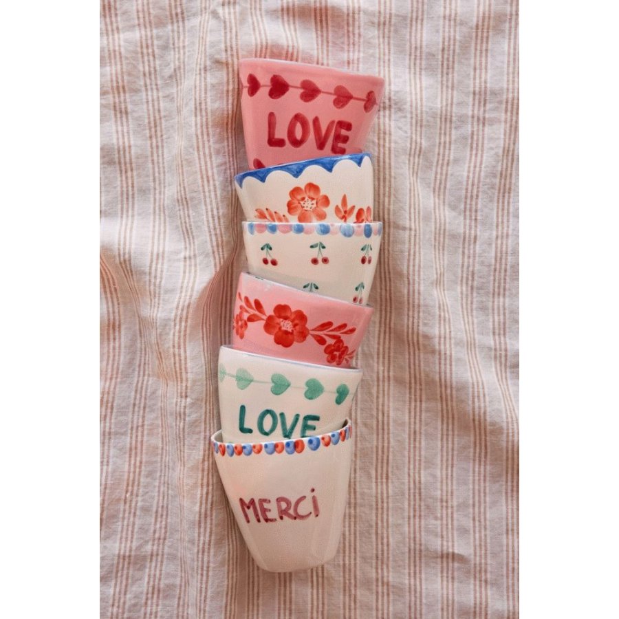 RICE Hand-Painted Becher 30 cl, Danke