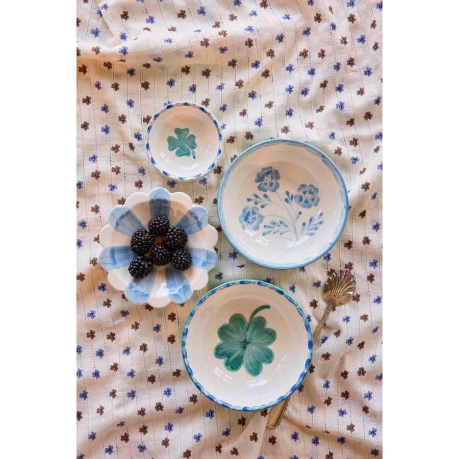 RICE Hand-Painted Sk�l �8 cm, Good Luck Clover