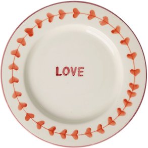 RICE Hand-Painted Bord 26 cm, Love
