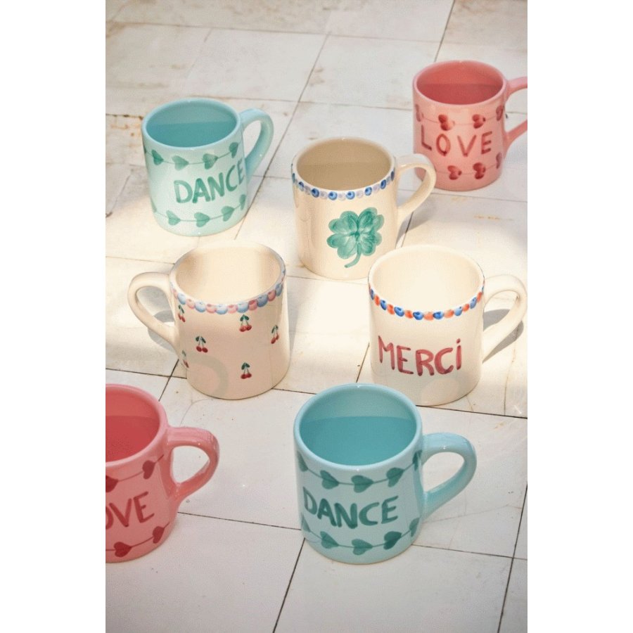 RICE Hand-Painted Becher 42 cl, Türkis