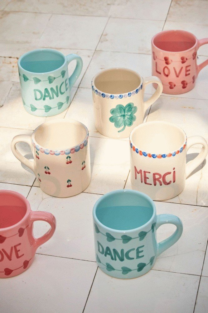 RICE Hand-Painted Becher 42 cl, Good Luck Clover