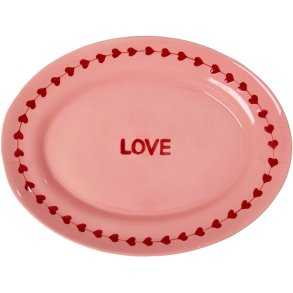 RICE Hand-Painted Serveerbord 35x46 cm, Love