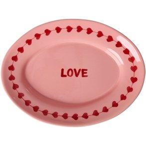 RICE Hand-Painted Serveerbord 26x35 cm, Love