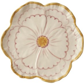 RICE Hand-Painted Bord 19,5 cm, Geel