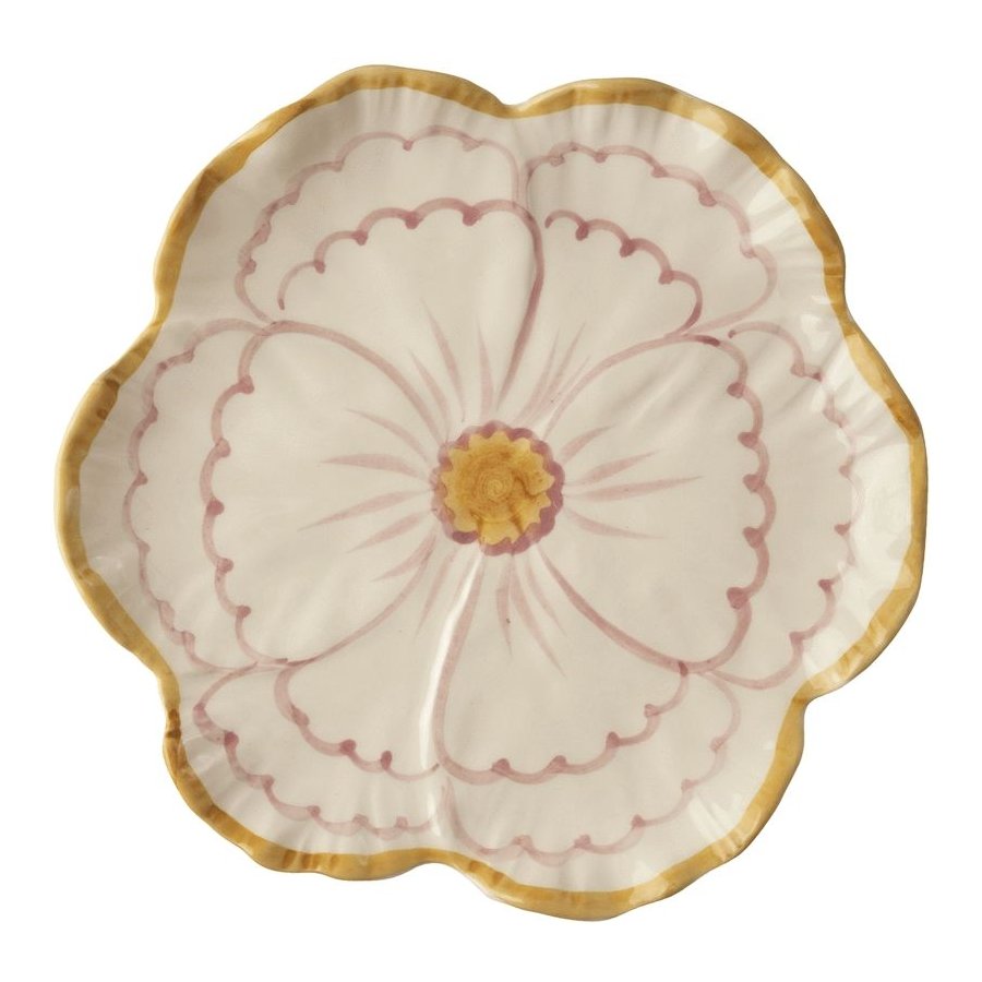 RICE Hand-Painted Teller 19,5 cm, Gelb