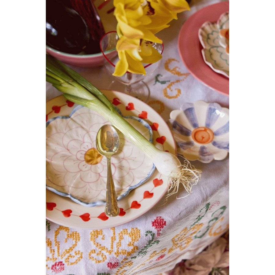 RICE Hand-Painted Teller 19,5 cm, Blau