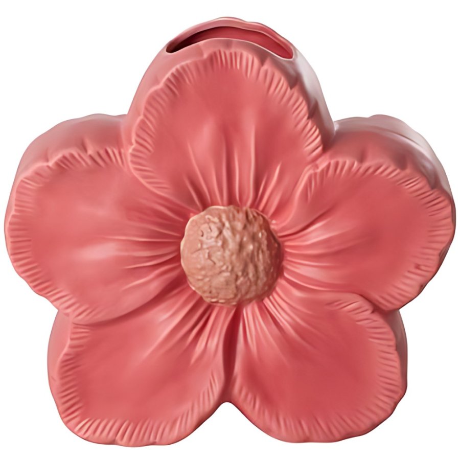 RICE Flower Vase H19,5 cm, Himbeerrot