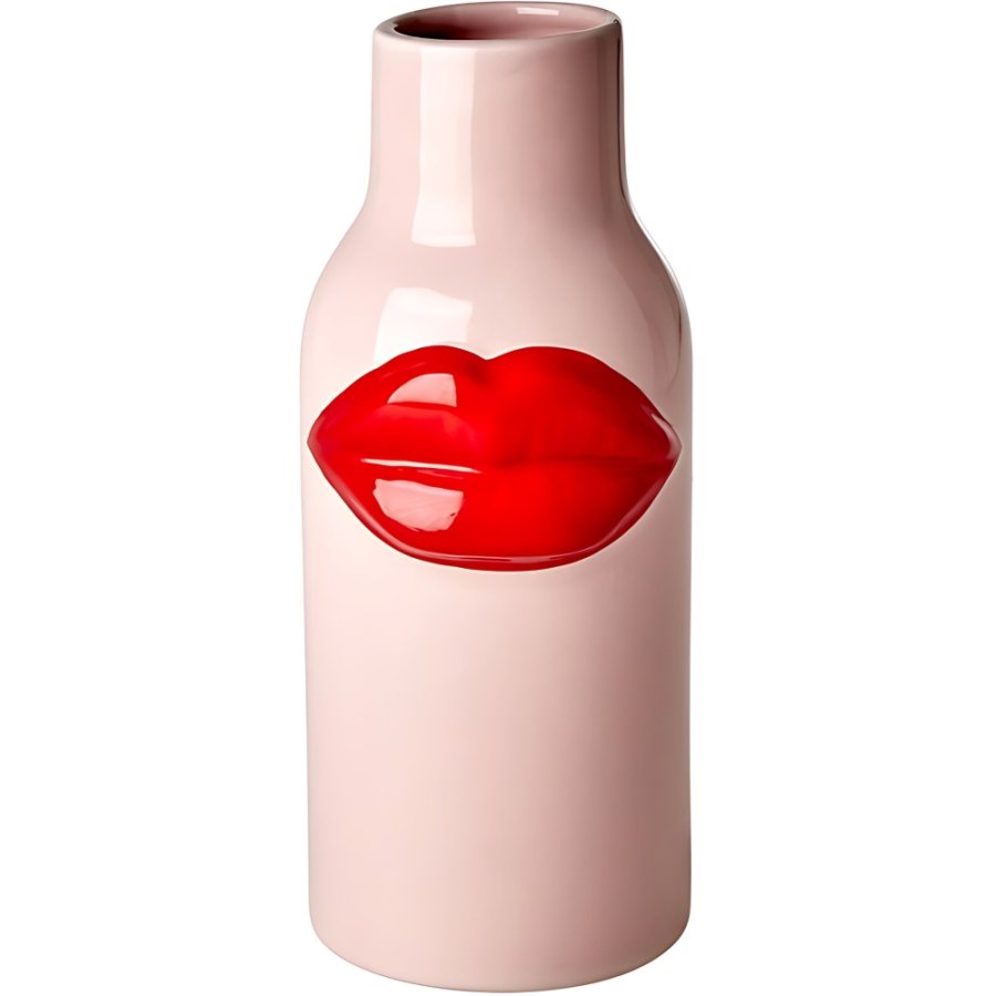 RICE Vase H25 cm, Red Lips