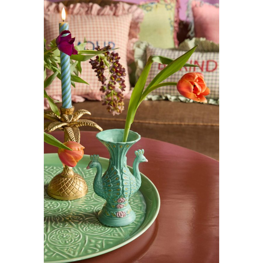 RICE Vase H20 cm, Peacocks