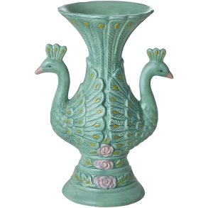 RICE Vase H20 cm, Peacocks