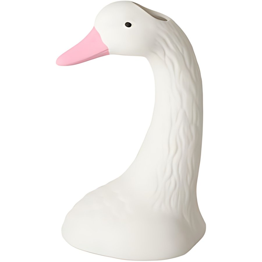 RICE Swan Head Vase H19,5 cm, Weiß