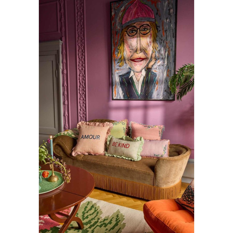 RICE Kissen 30x50 cm, Sei Nett/Hellgr�n