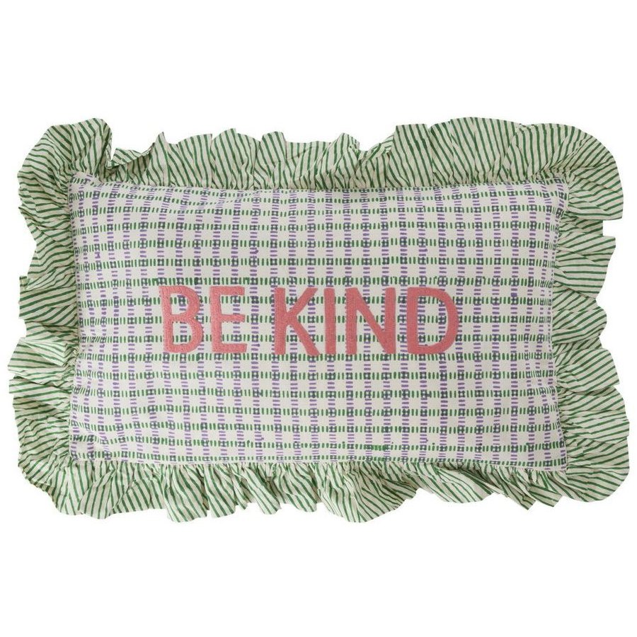 RICE Kissen 30x50 cm, Sei Nett/Hellgr�n