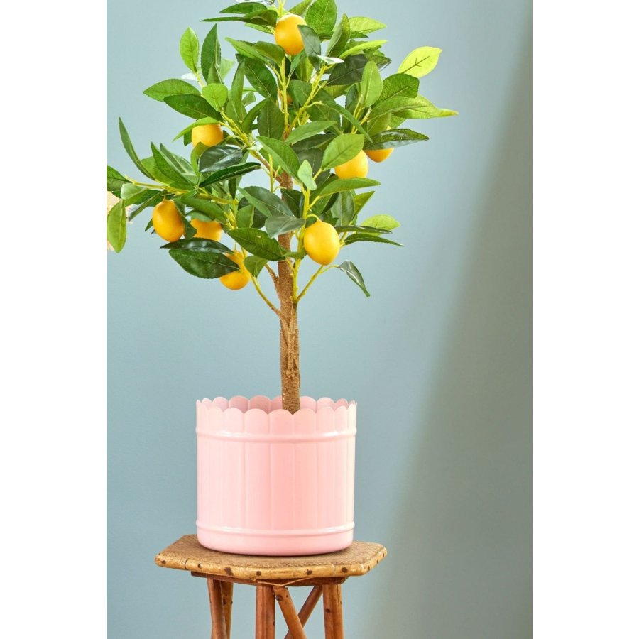 RICE Blumentopf H17 cm, Rosa