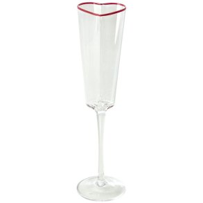 RICE Heart Champagnerglas 15,5 cl, Rot
