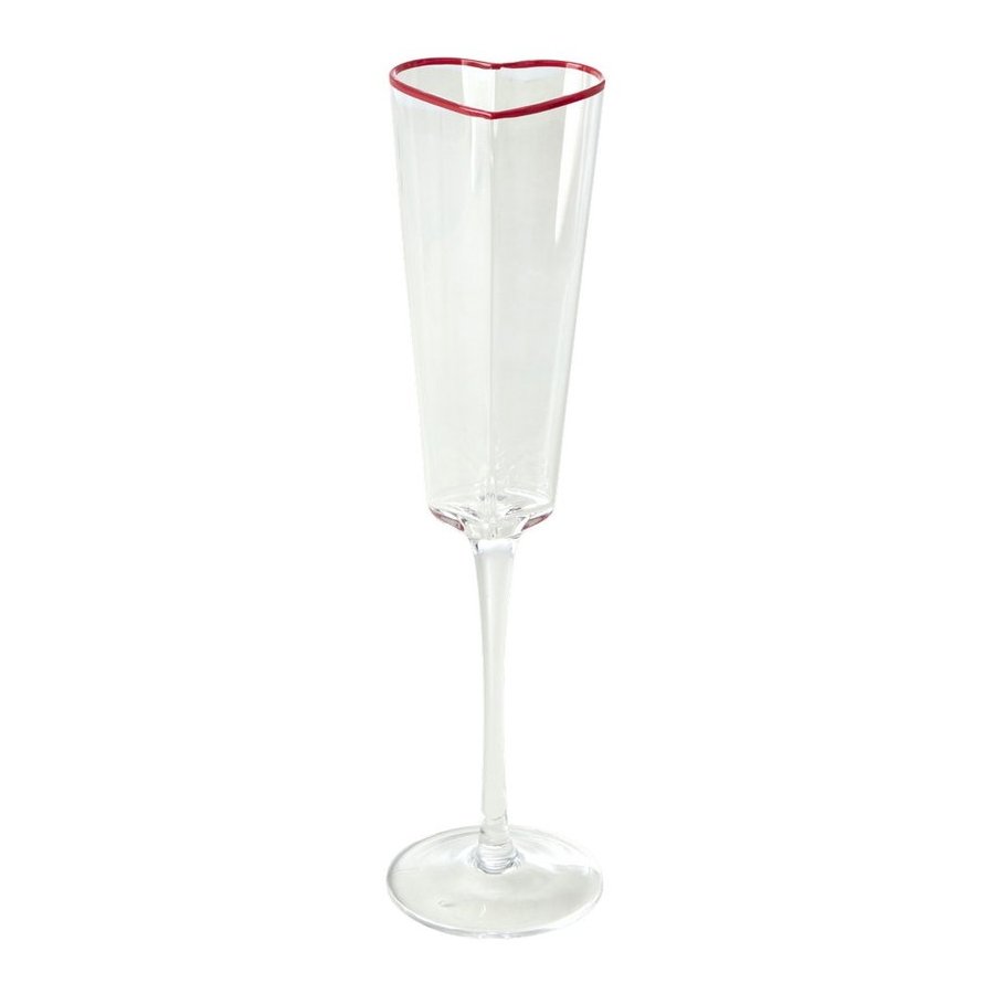RICE Heart Champagnerglas 15,5 cl, Rot