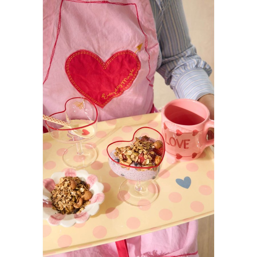 RICE Heart Champagnerschale 20 cl, Rot