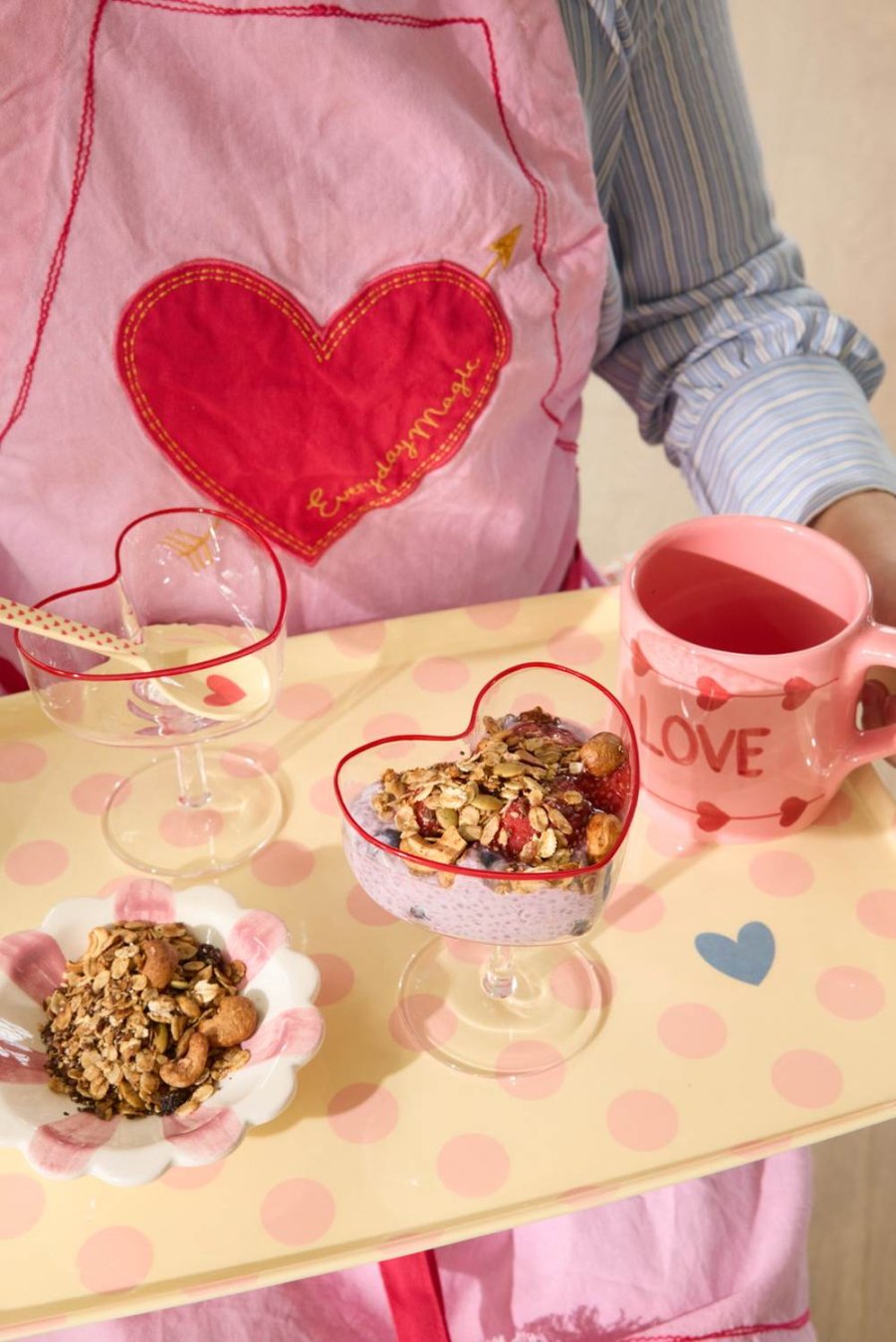 RICE Heart Champagnerschale 20 cl, Rot