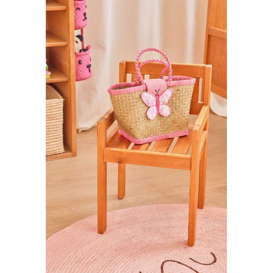 RICE Kindertasche 20x12 cm, Pink Butterfly