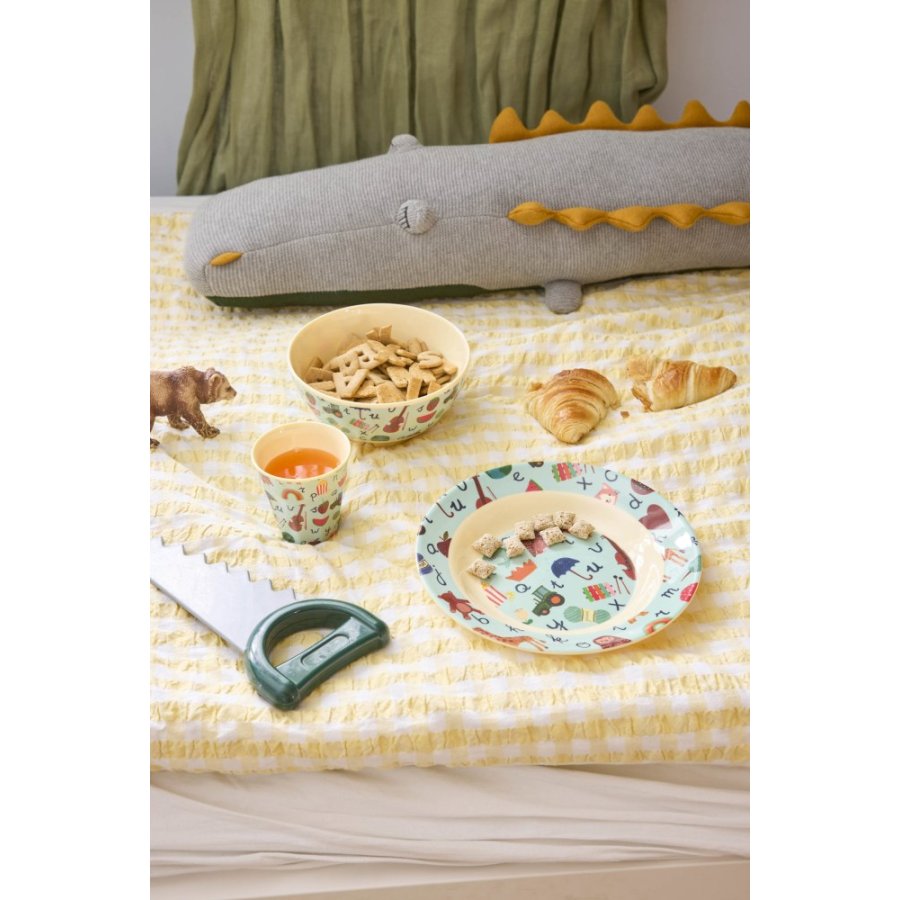 RICE KIDS Sk�l �20 cm, ABC/Bl�