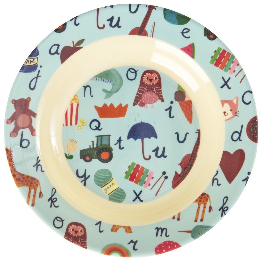 RICE KIDS Sk�l �20 cm, ABC/Bl�