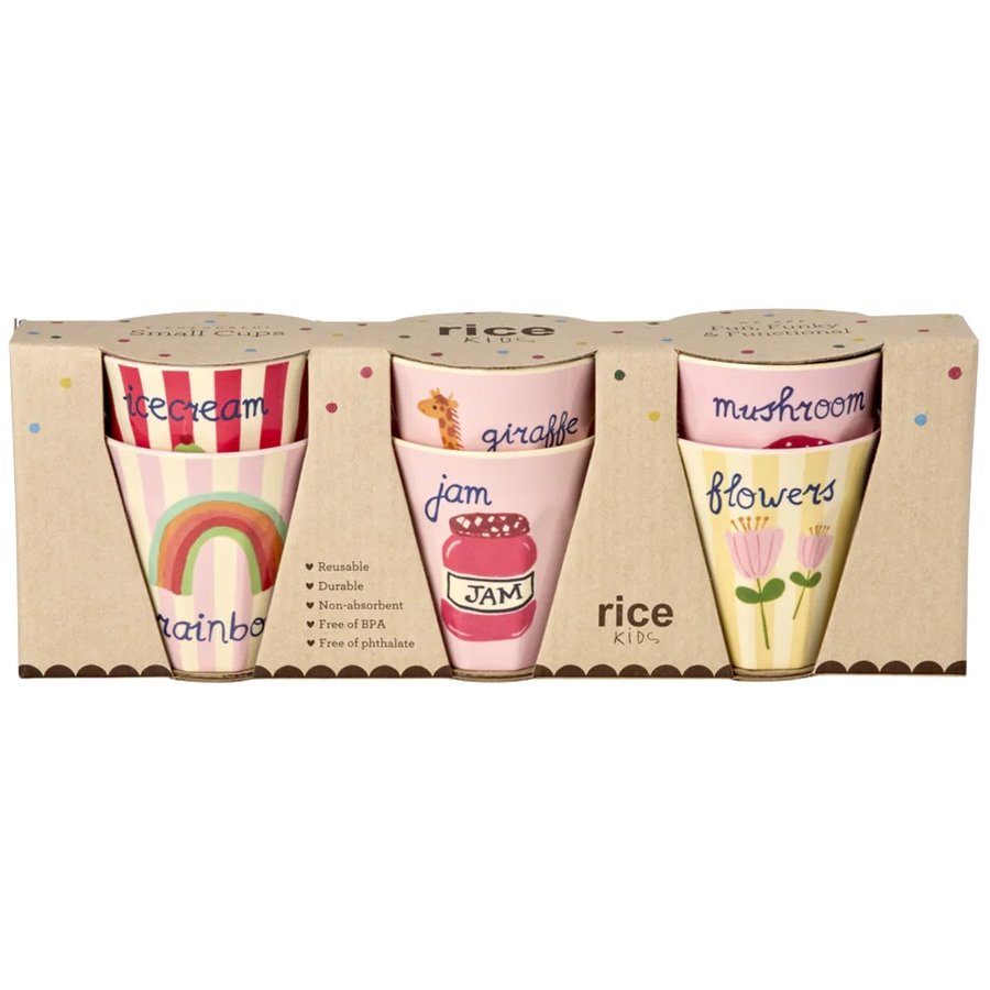 RICE KIDS Kop 6 stk. 16 cl, ABC/Pink