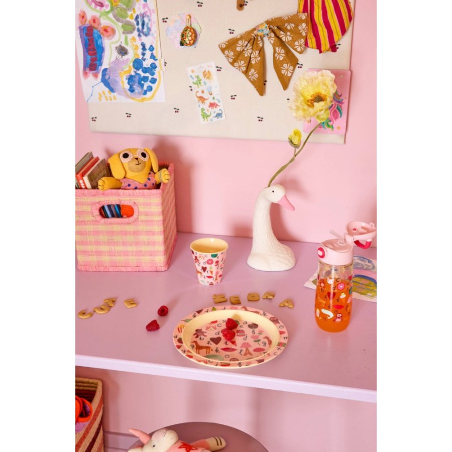 RICE KIDS Kop 16 cl, ABC/Pink