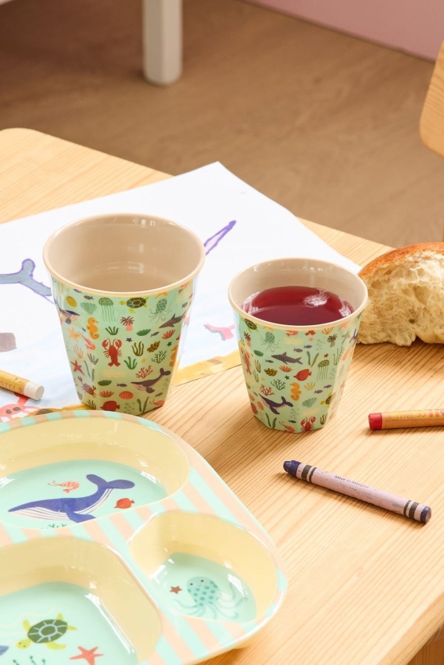 RICE KIDS Ocean Tasse 16 cl, Blau