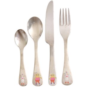 RICE KIDS Kinderbesteck 4-teilig, Unicorn & Dog