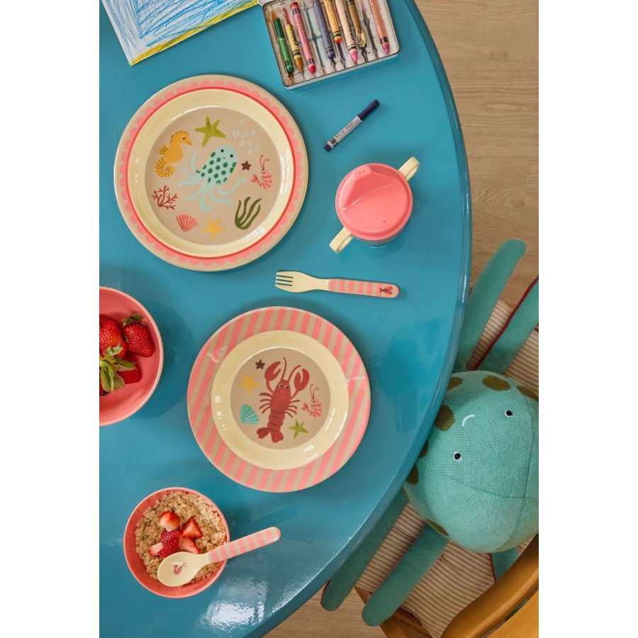 RICE KIDS Ocean Teller 22 cm, Coral