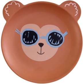 RICE KIDS Sk�l �13 cm, Monkey/Brun