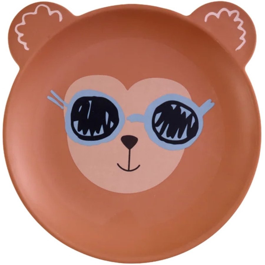 RICE KIDS Sk�l �13 cm, Monkey/Brun