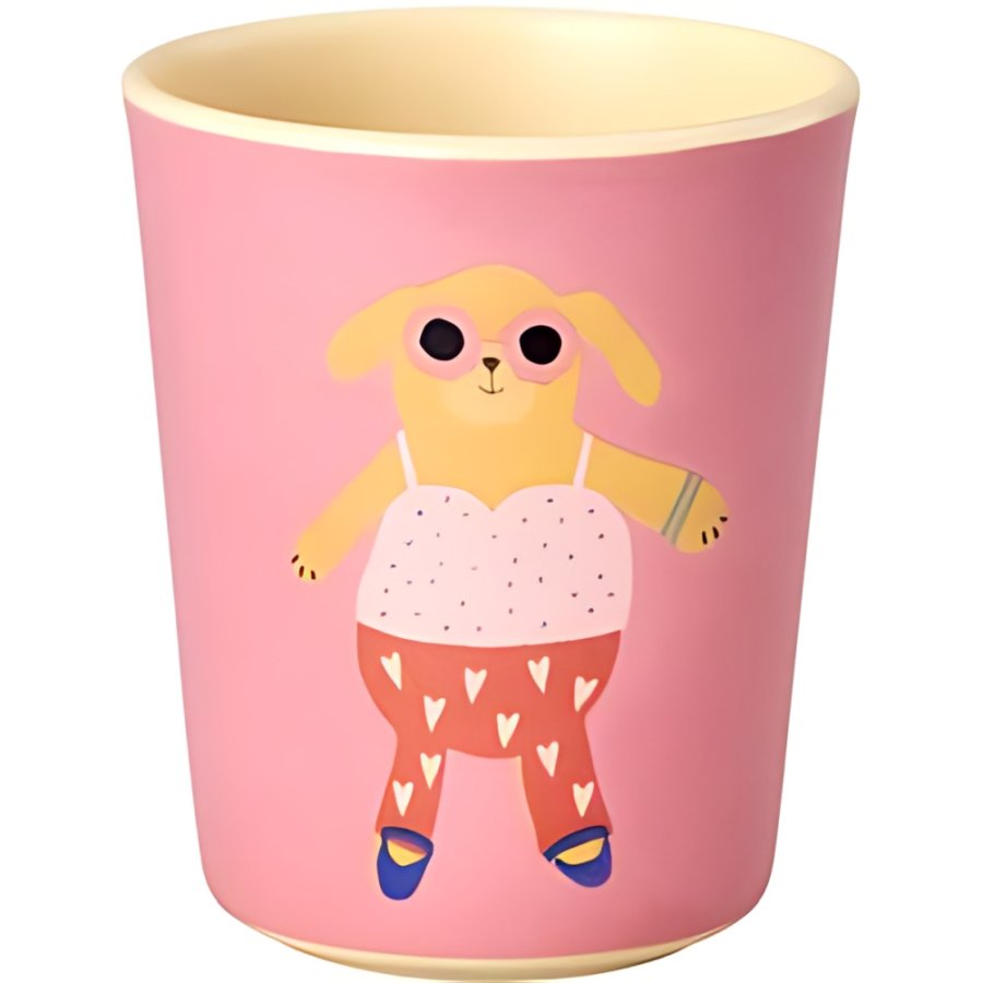 RICE KIDS Becher 15 cl, Dog/Pink