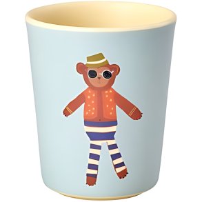 RICE KIDS Becher 15 cl, Affe/Hellblau