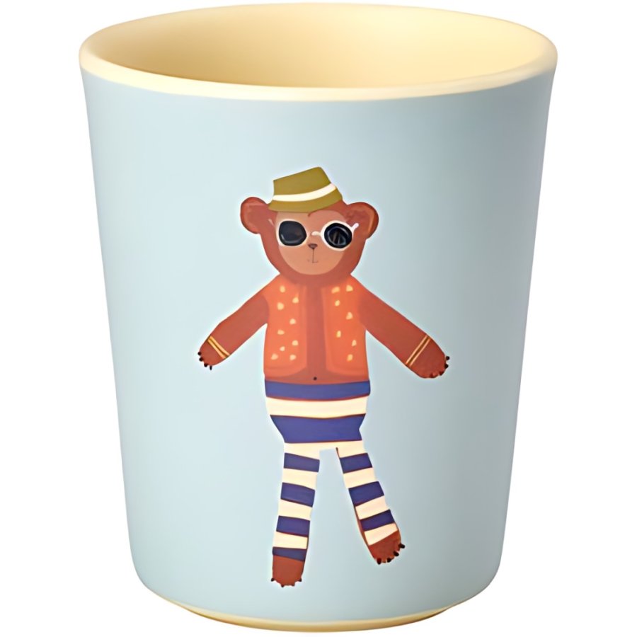 RICE KIDS Becher 15 cl, Affe/Hellblau