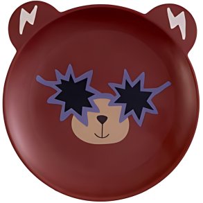 RICE KIDS Tallerken 19,5 cm, Bear/Brun