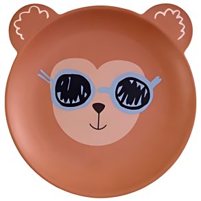 RICE KIDS Tallerken 19,5 cm, Monkey/Brun