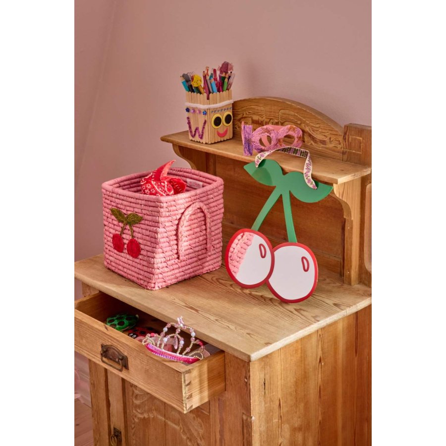 RICE KIDS Spiegel 28 cm, Kirschrot