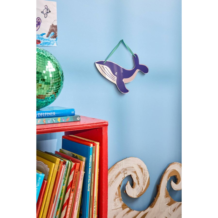 RICE KIDS Spiegel 35 cm, Wal/Blau